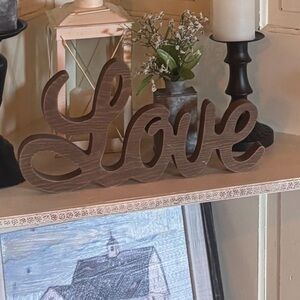Wooden Love Sign Decor